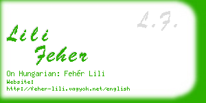 lili feher business card