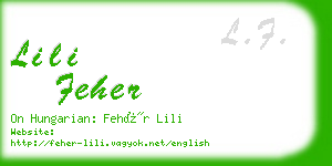 lili feher business card